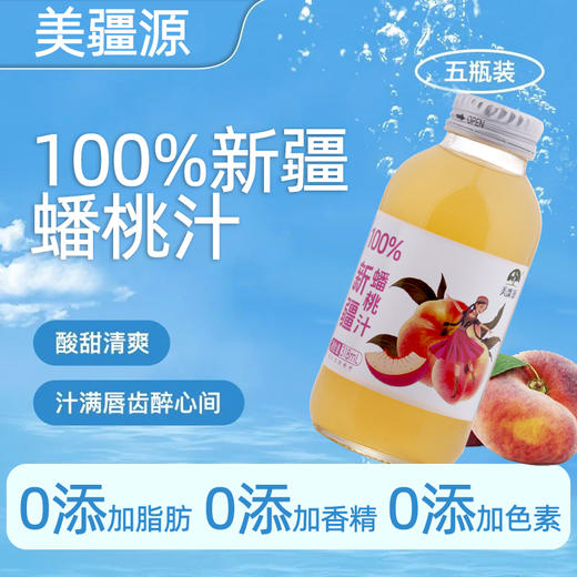 【全国包邮】新疆蟠桃汁（318ml*5瓶） 商品图1