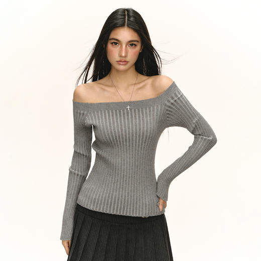 Ariseism 美式复古针织衫女2025春季新款内搭打底修身上衣 商品图1