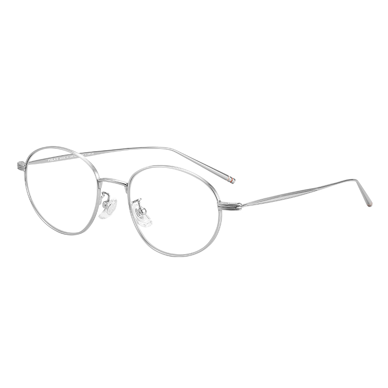 普莱斯光学眼镜BT5797 张靓颖同款 清零纯欲 椭圆形银框 β钛材质 男女同款 双色可选