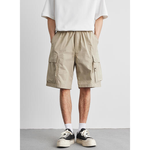 红览 工装速干五分裤男夏季简约薄款休闲裤男款冰凉透气短裤子5ZF-JJ713 商品图1