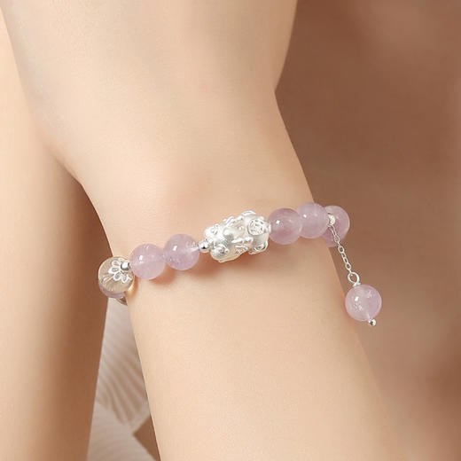 Winy999银貔极泰来紫晶手串配证书送女友闺蜜节日礼物 商品图4