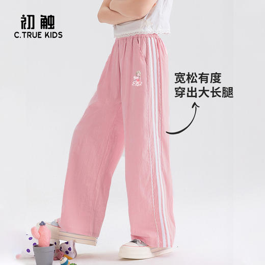 女童裤子夏季薄款2025新款儿童速干休闲裤中大童阔腿裤夏装防蚊裤 商品图1