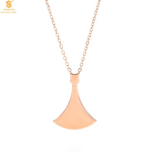 【品牌授权】【香港周六福】18K镶钻南非真钻车花工艺裙子 一物一证 商品图2