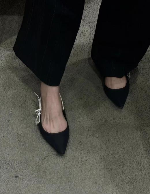 迪奥 J'Adior 尖头 系带 细跟 高跟鞋 10cm  6.5cm 芭蕾平底鞋（HC） 商品图4