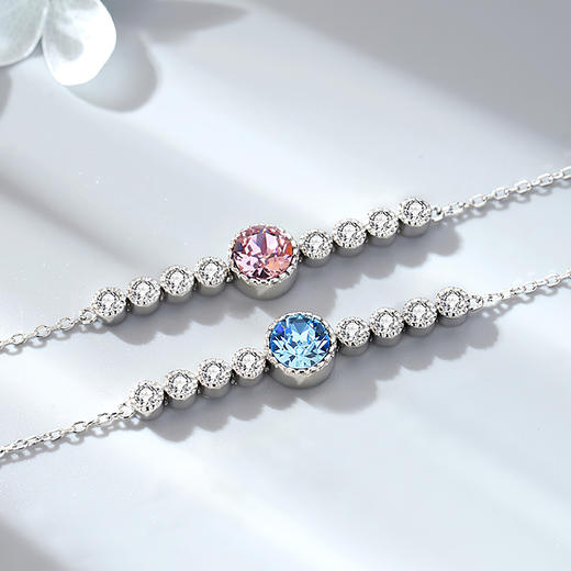 Winy925银海洋心手链配证书送女友闺蜜节日礼物 商品图0