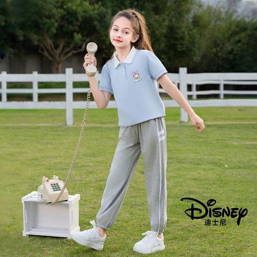 迪士尼女童夏季套装2025新款儿童夏装女孩大童POLO衫防蚊裤两件套 商品图1