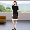 IWY/黑色小香风连衣裙女夏季新款高级感职业装气质女神范短袖正装Q1387 商品缩略图0