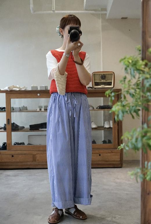 NITTO 蓝白细纹休闲裤 商品图4