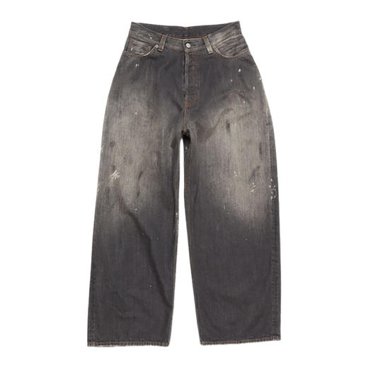 Acne Studios 2025春夏新品 男士2023M做旧复古宽松阔腿牛仔裤黑色 B00396 商品图3