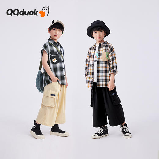 【120-165】【可可鸭】男童帅气百搭工装裤九分裤 商品图1