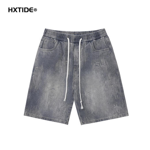 【新品上市】HX 夏季水洗牛仔五分裤宽松C207520017101 商品图5