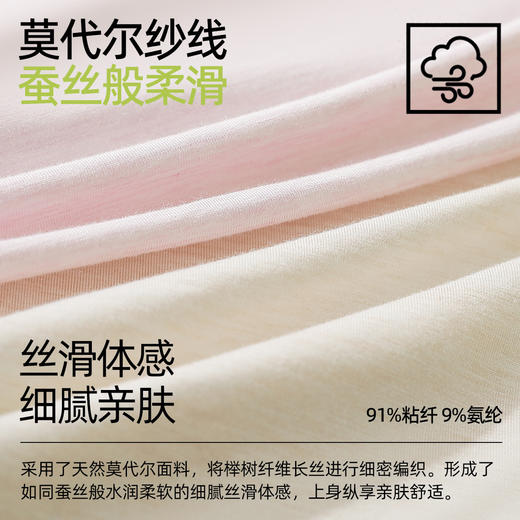 【3条装】熳洁儿 莫代尔女士内裤中腰包臀含桑蚕丝25262119 商品图2
