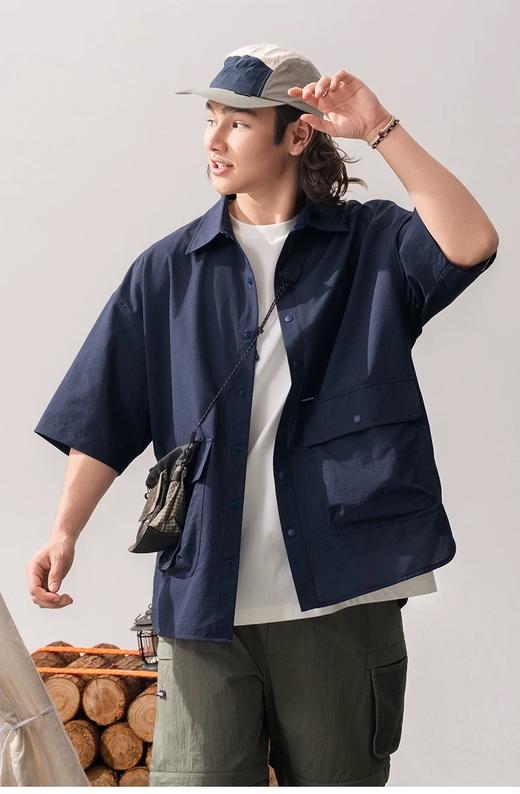 D060418日系中性户外山系男女同款工装风衬衫WW5137 商品图5