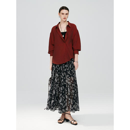 棉仓363617024-初棉佩兹利腰果纹花版半裙 商品图4