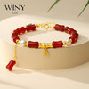 Winy925银上岸竹节玛瑙手链配证书送女友闺蜜节日礼物 商品缩略图0
