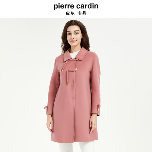 皮尔卡丹女装新中式简约百搭毛呢大衣 商品图0