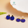 玉美人菲菲#S925青金石耳钉约14mm 商品缩略图0