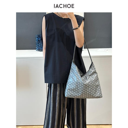 棉仓3631504002-IACHOE进口天丝棉混纺无袖背心衬衫 商品图2