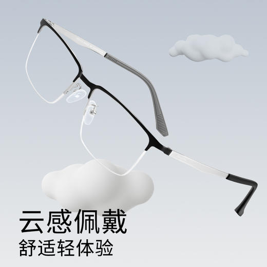 普莱斯成品老花镜PJ30017 TR材质镜框高清防蓝光镜片 弧形防滑镜腿 男女同款 商品图2