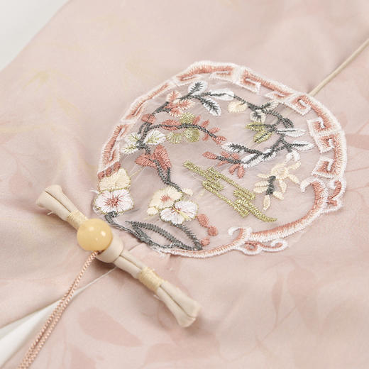 QF8A9斯尔丽25新款高开叉精致刺绣流苏提花印花显瘦连衣裙 商品图6