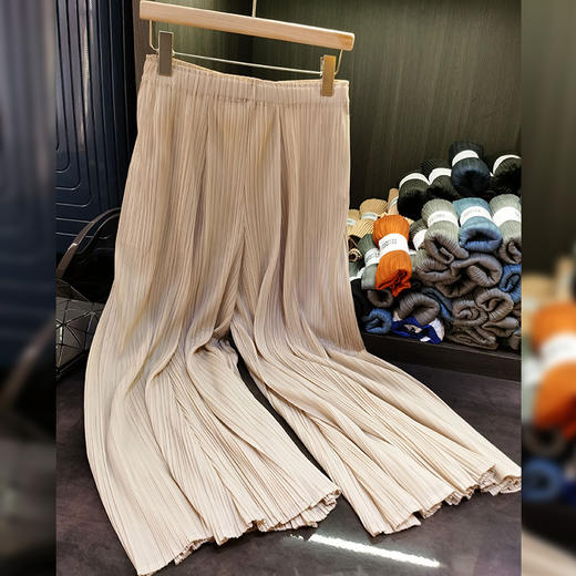 TZW-高级感三宅宽松垂感褶皱阔腿裤 商品图2