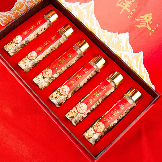 西洋参100克6瓶玻璃礼盒装送礼 六管花旗参软枝片批发一件代发 商品图1