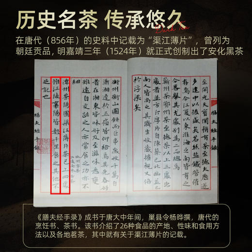 安化黑茶正品金花茯砖茶正宗湖南安化菌香手筑茯砖品鉴装CM 商品图2