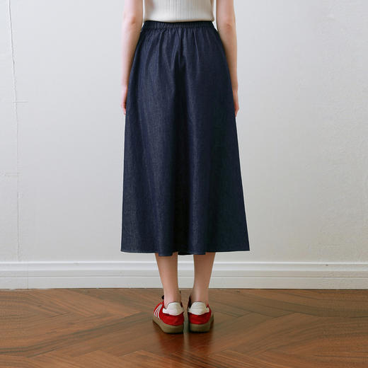 【商场同款】诗凡黎原色牛仔半身裙25夏新款A字薄款腰裙3G4240091 商品图4