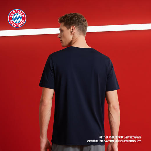 【官方正版】拜仁足球俱乐部丨藏青色训练T恤夏季运动速干圆领短袖 商品图2