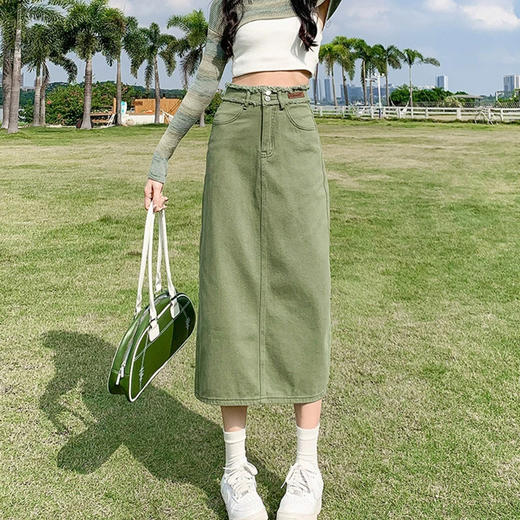 裁缝学苑AS510牛仔半身裙纸样女装中长款开叉包臀裙子样板 商品图1