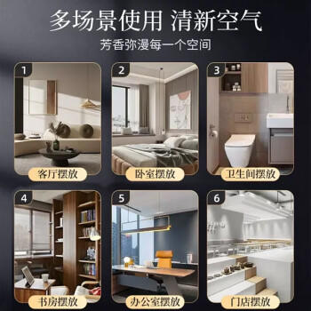 祈生花无火香薰车用室内房间厕所香氛香薰瓶空气清新剂 栀子花 商品图2