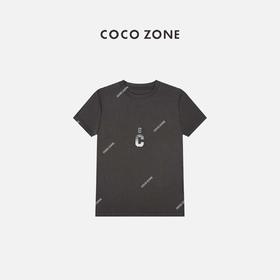 COCO ZONE 2024新款夏季印花字母短袖t上衣 23C29346