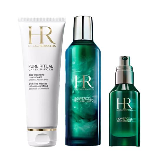 HR赫莲娜绿宝瓶三件套 悦活蓄能新肌水200ml修护精华露50ml洁面慕斯125ml（CDF） 商品图5