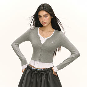 Ariseism 美式复古针织衫女2025春季新款内搭打底修身上衣