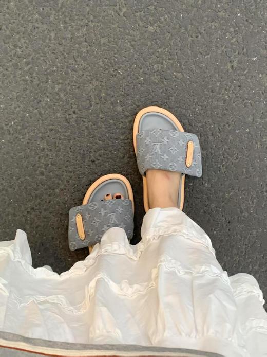 驴家 25年新色系，丹宁灰牛仔厚底面包拖鞋（JS） 商品图3