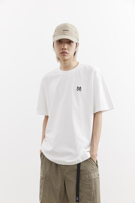 吃茶去chichaqu2025新款全棉圆领短袖T恤复古宽松刺绣葫芦有爱 商品图2