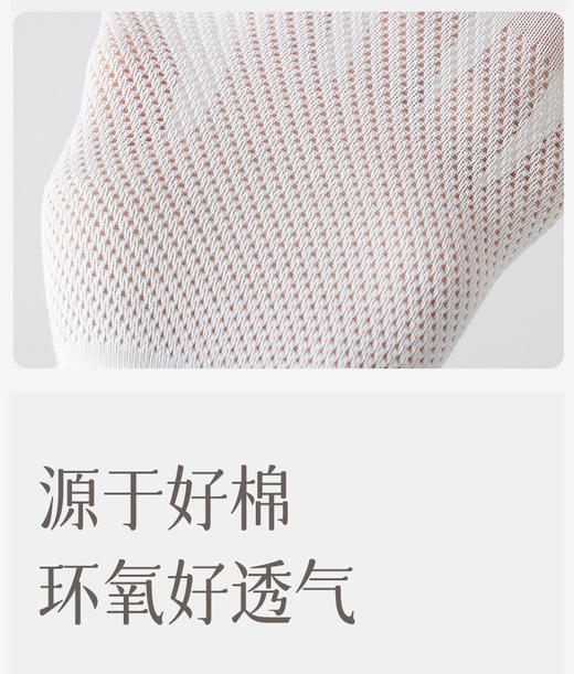 【会呼吸的袜子】春夏纯棉袜子男士夏季抗菌网眼透气薄款中筒全棉运动吸汗商务长袜 商品图3