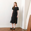 【商场同款】诗凡黎显瘦气质T恤裙2025夏新款黑色连衣裙3G5290211 商品缩略图1