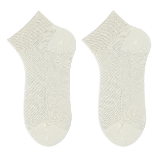 【凉感无骨 透气网眼】夏日桑蚕丝袜子女薄款无骨月子袜吸汗凉感网眼透气白色低帮短筒袜 商品图4