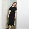 【商场同款】诗凡黎显瘦气质T恤裙2025夏新款黑色连衣裙3G5290211 商品缩略图0