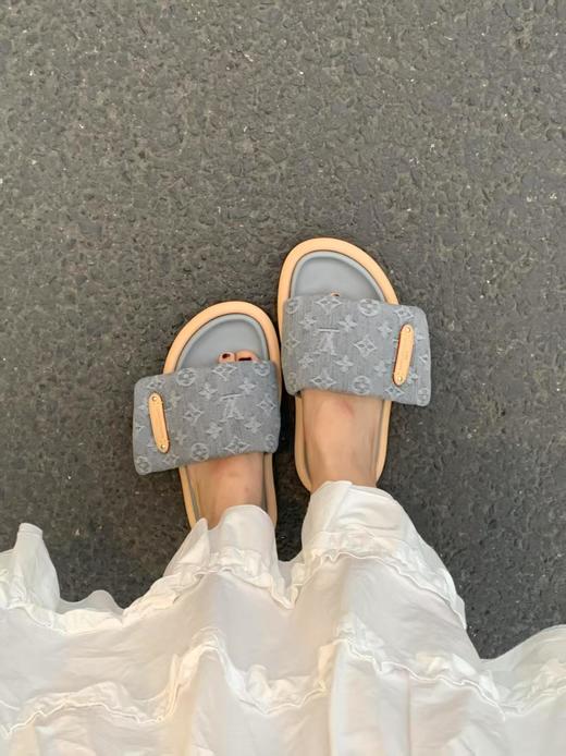 驴家 25年新色系，丹宁灰牛仔厚底面包拖鞋（JS） 商品图2