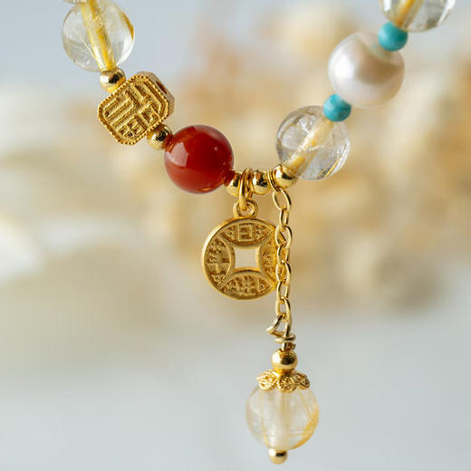 财福盈门-金发晶手串 商品图3