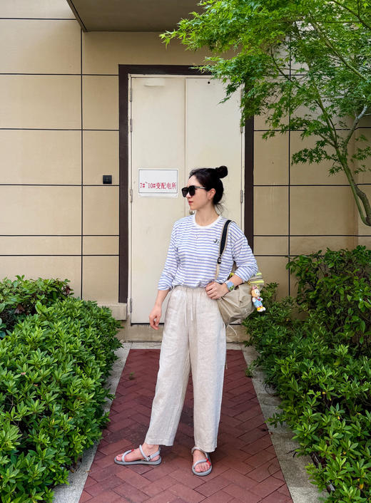 夏nest--日系凉风100%亚麻-小直筒微锥裤【包邮+三天无理由退huan】 商品图9