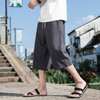 红览 新中式邹棉裤子夏季男士七分裤休闲裤K918 商品缩略图8