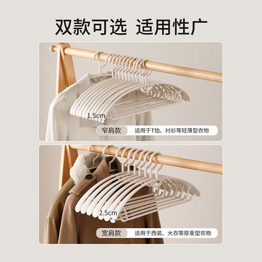 FaSoLa衣架家用挂衣宽肩无痕晾衣服架子防肩角不起鼓包防滑衣撑 商品图1