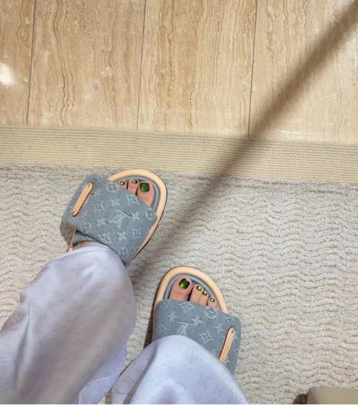 驴家 25年新色系，丹宁灰牛仔厚底面包拖鞋（JS） 商品图1