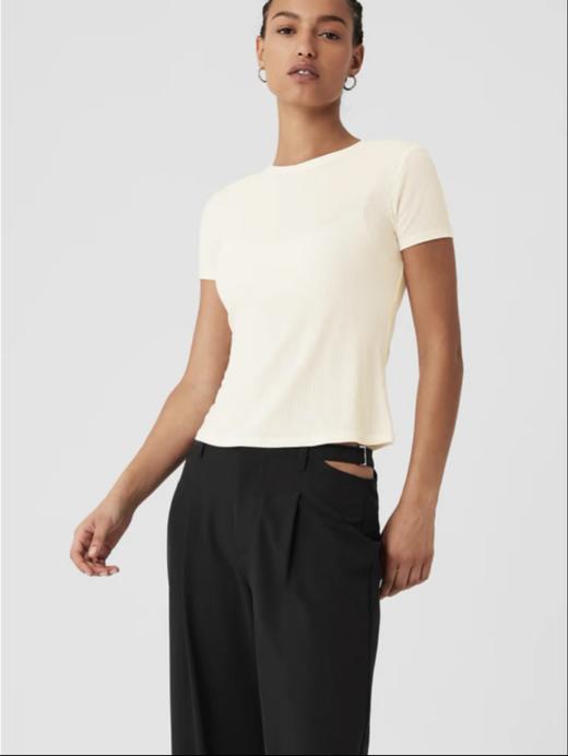 代工厂出！面料敲级舒服的alo螺纹修身短袖T恤！ 商品图6