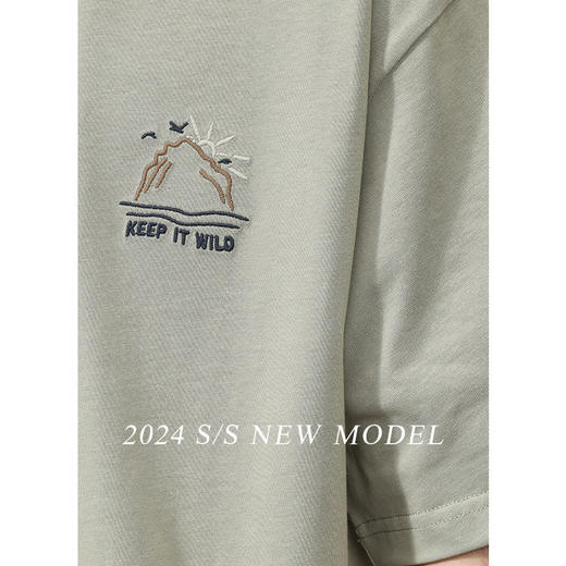 红览 男装夏季新款街头潮流印花圆领T恤男短袖5ZF-XZ6220 商品图2