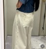重磅渠道  贸易公司  ibiza系列白色抽绳松紧阔腿裤   anagram刺绣九分裤休闲阔腿裤 商品缩略图1