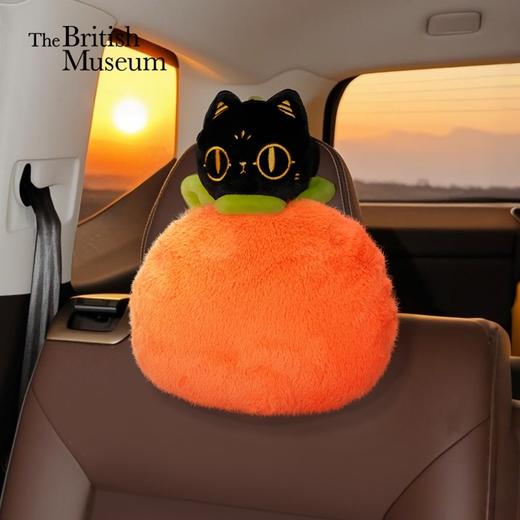 大英博物馆 巴斯特系列 柿柿如意毛绒 腰枕车载枕靠 商品图0